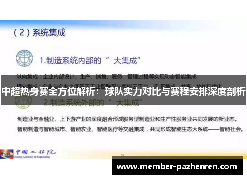 中超热身赛全方位解析：球队实力对比与赛程安排深度剖析