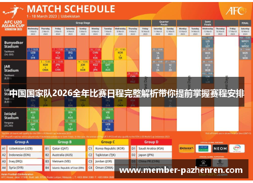 中国国家队2026全年比赛日程完整解析带你提前掌握赛程安排 中国国家队2026全年比赛日程完整解析带你提前掌握赛程安排